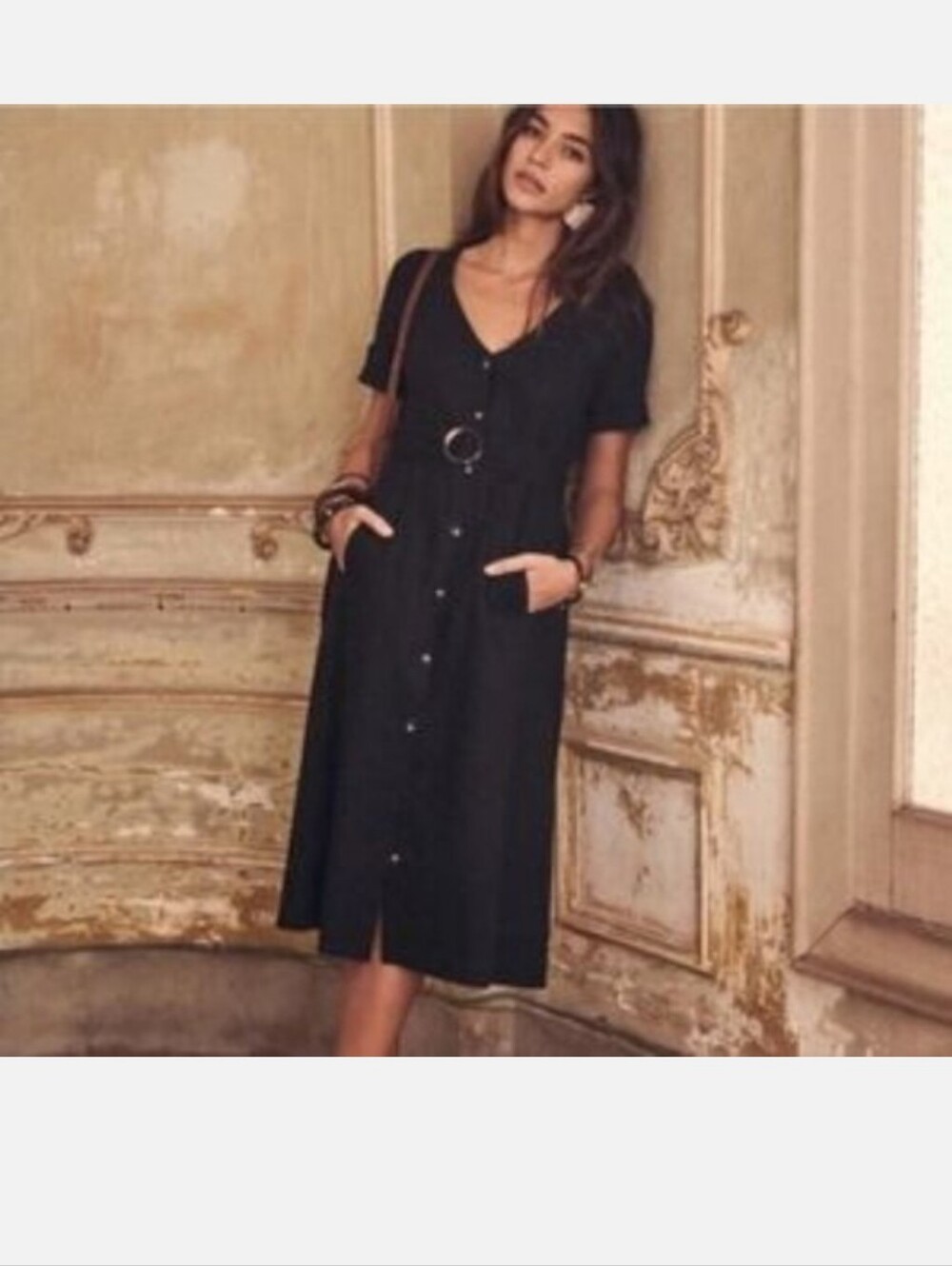 Sezane Marianne Dress Black 36 - Picture 2 of 9